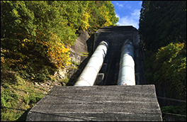 見座水力発電所の風景