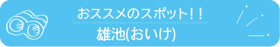 おススメのスポット　雄池(おいけ)