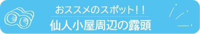 おススメのスポット　仙人小屋周辺の露頭