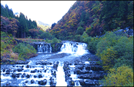 しのぶ砂防えん堤の風景