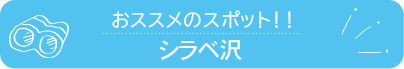 おススメのスポット　シラベ沢