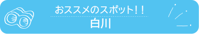 おススメのスポット　白川