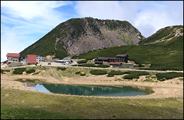 畳平バス停の風景